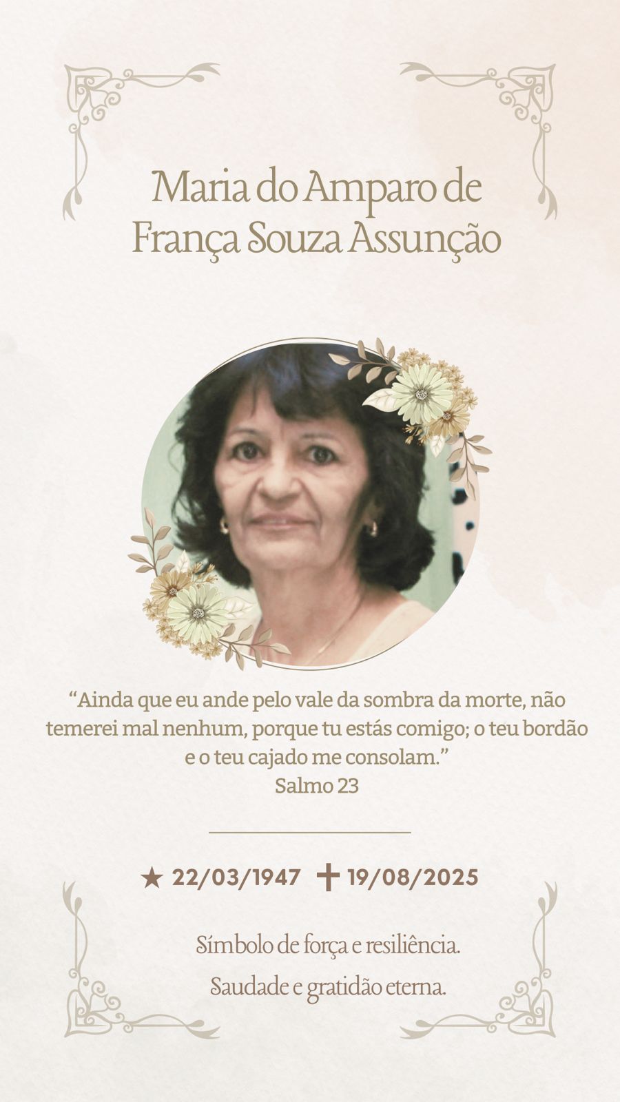 MARA DO AMPARO DE FRANÇA SOUZA ASSUNÇÃO